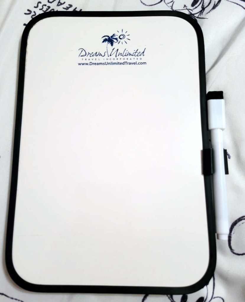 Dreams Unlimited Travel Agency - gift bag - dry erase board