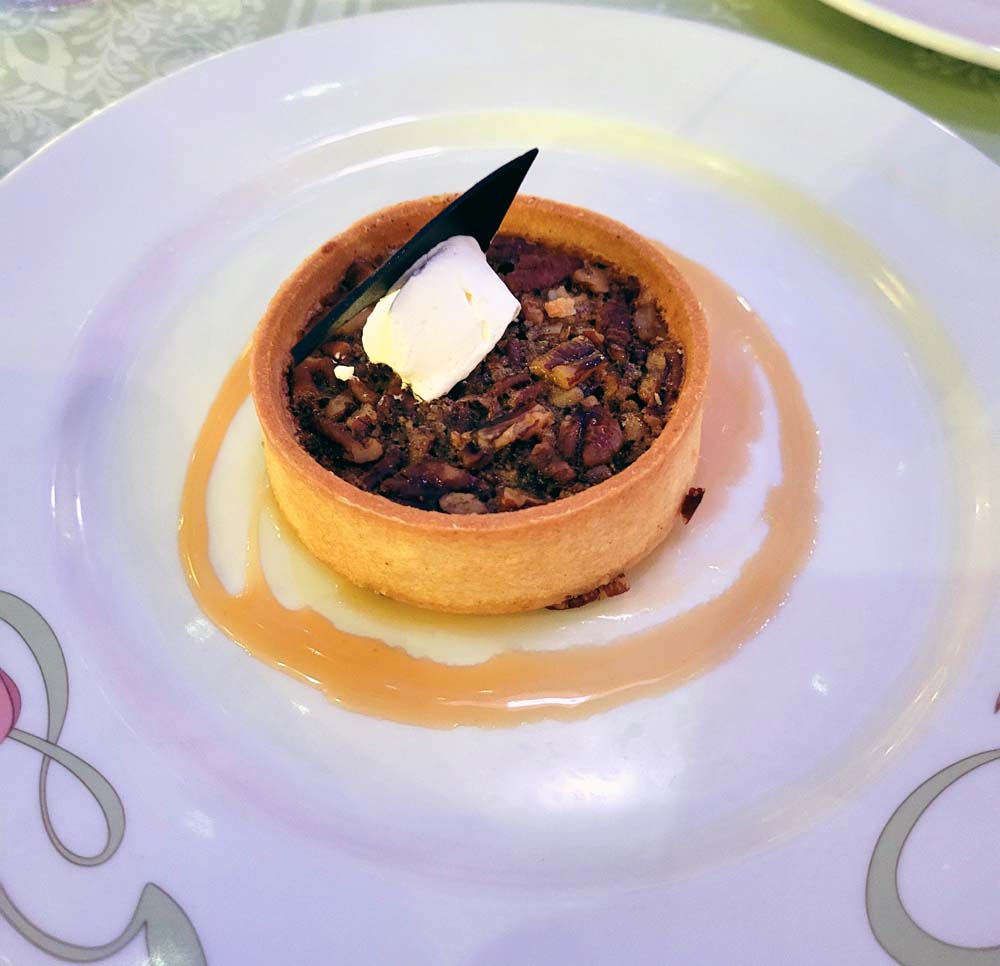 Enchanted Garden Dinner 4 - pecan tart dessert