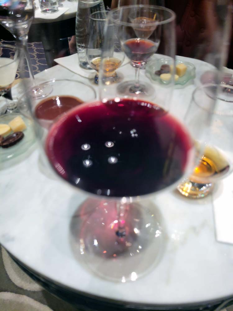 Chocolate and Liquor Tasting red wine