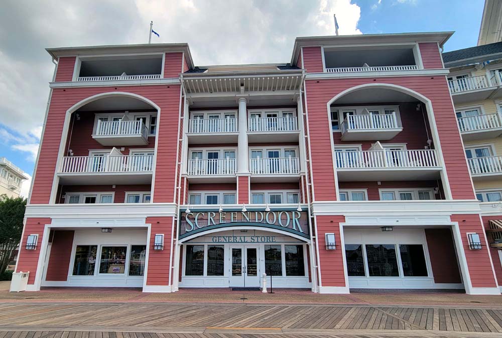 Noticing the Sights Along One Side of Disney’s Boardwalk Resort ...
