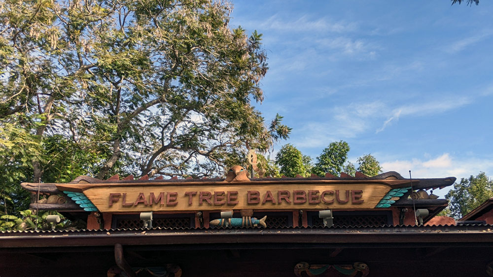 Flame Tree Barbecue sign