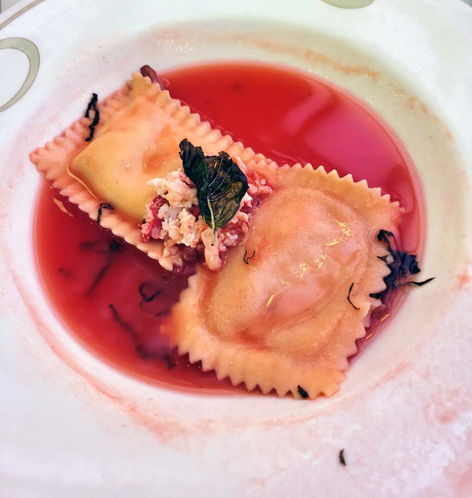 Enchanted Garden Dinner 4 - lobster ravioli appetizer