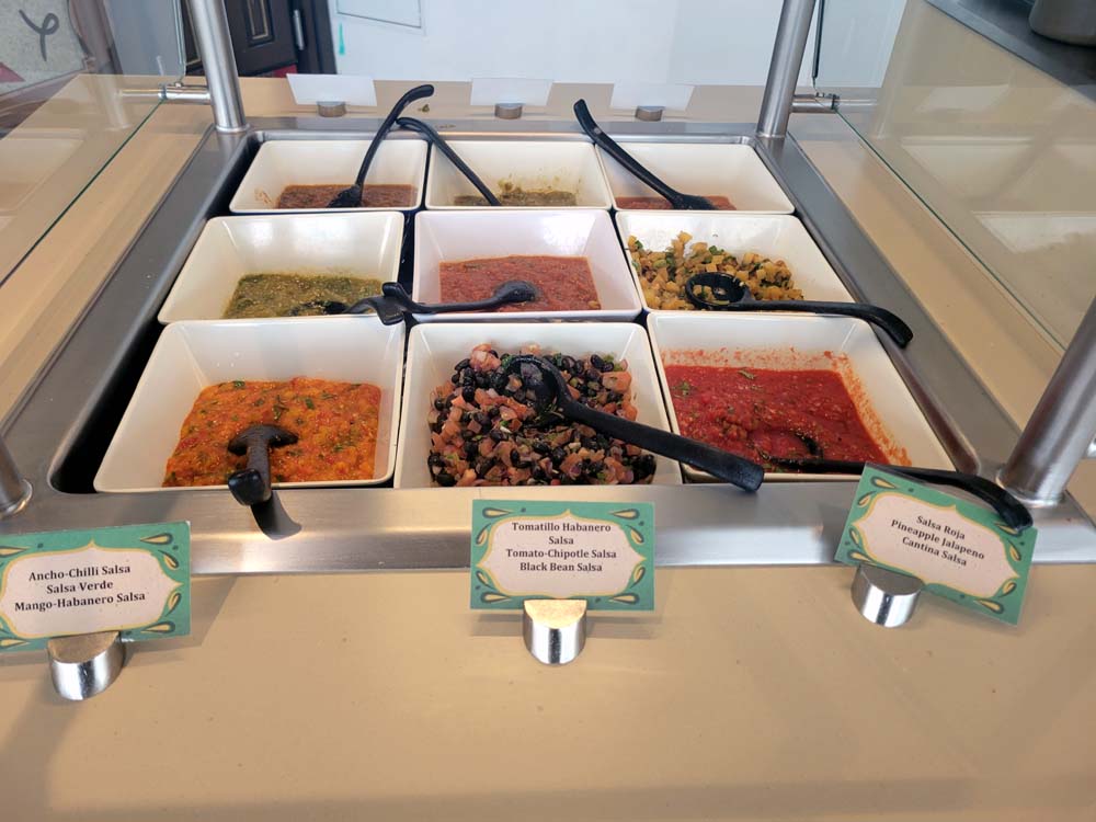 Donald's Cantina salsa bar