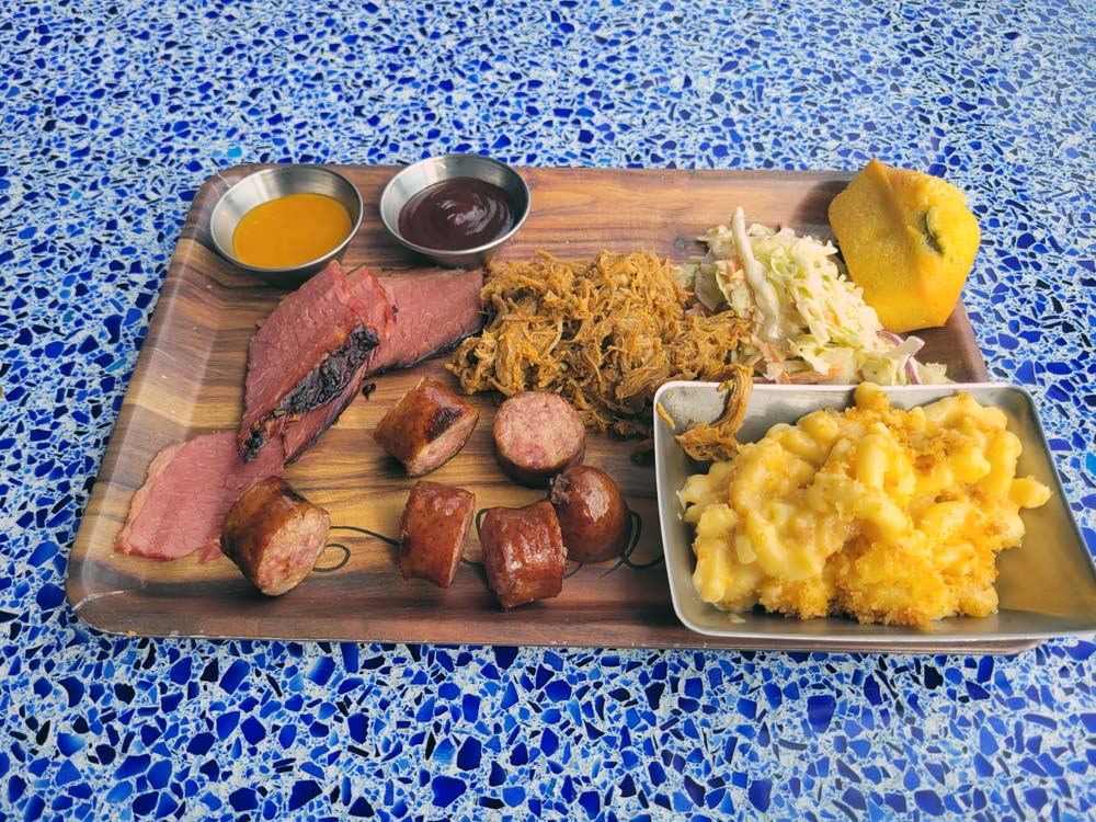Mickey's Smokestack Barbecue plate
