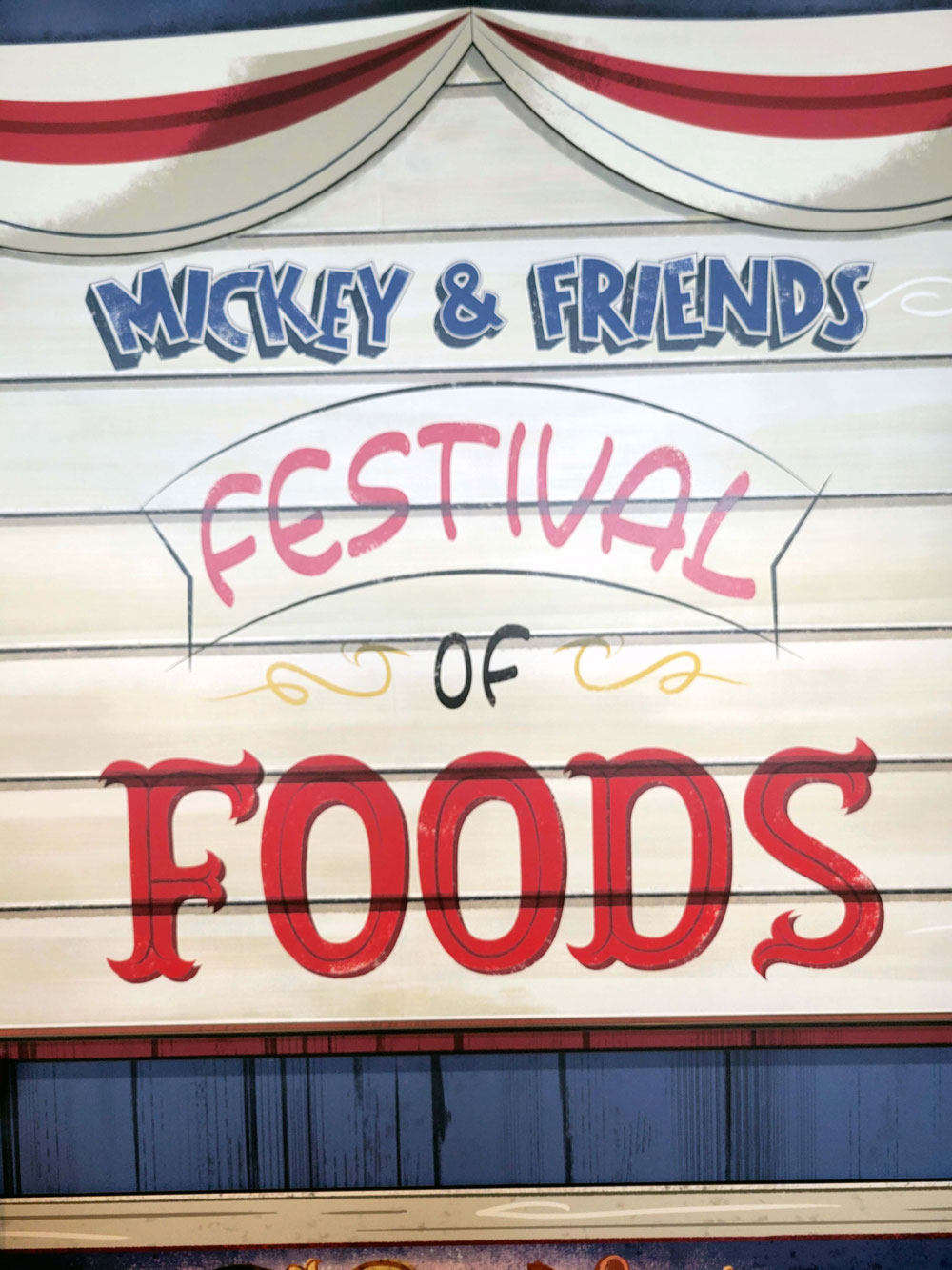 Disney Wish Festival of Foods sign