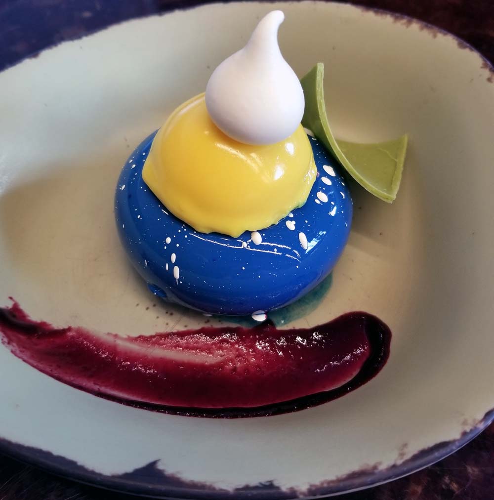 Satu'li Canteen Blueberry cream cheese mousse dessert