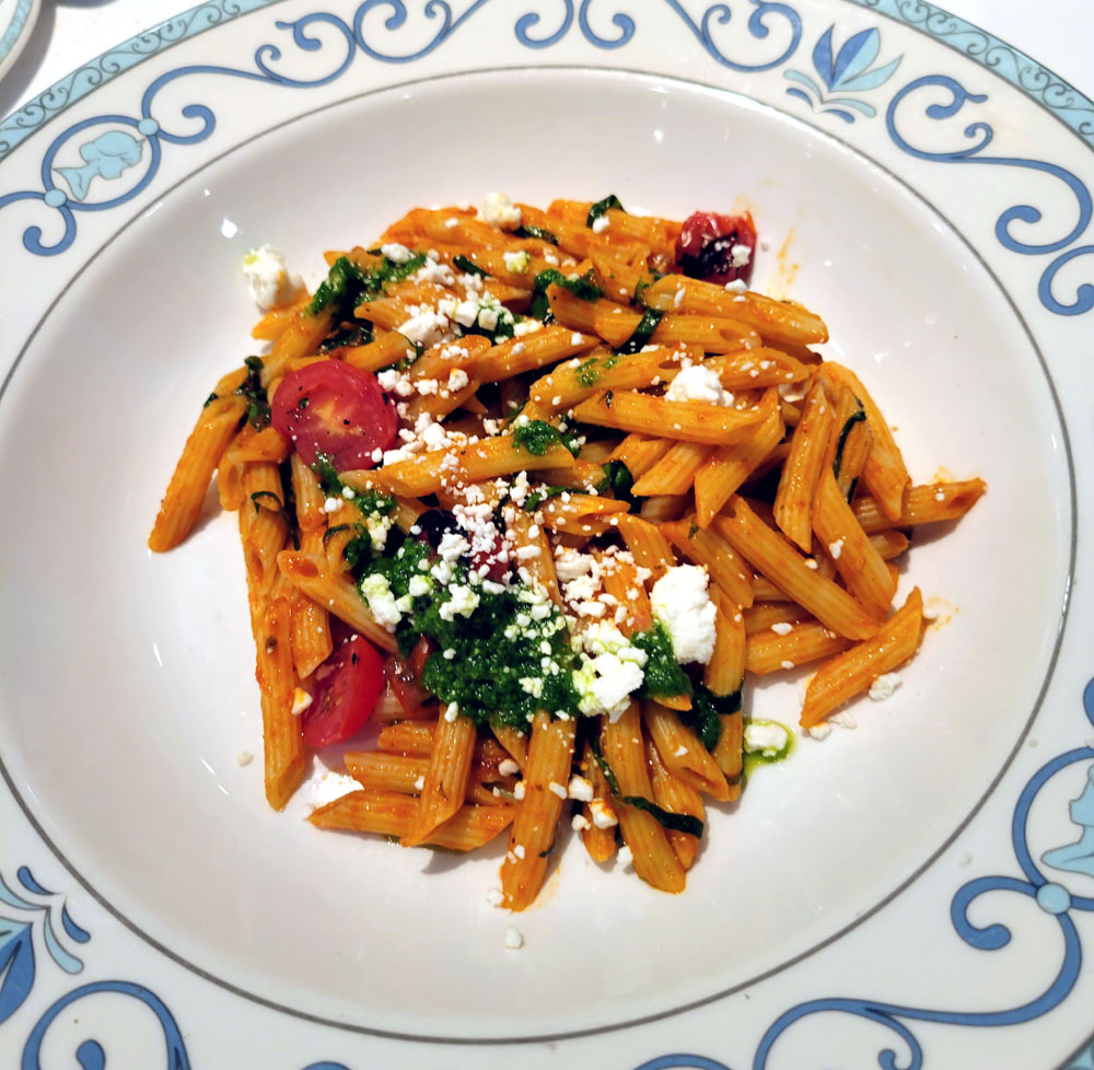 Disney Wish Arendelle lunch pasta