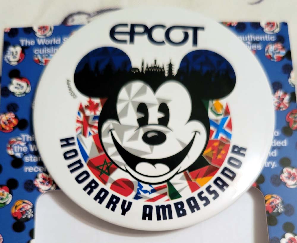 EPCOT Honorary Ambassador button
