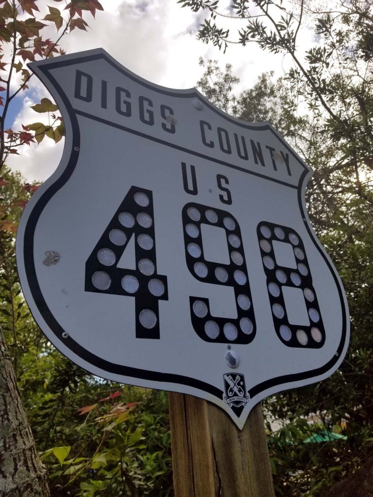 road sign for US 498 in Animal Kingdom Disney World
