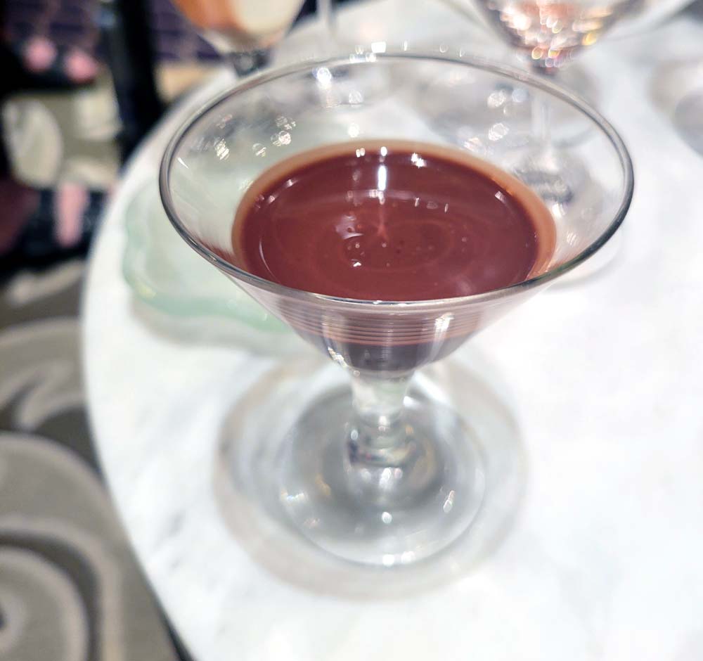 Chocolate and Liquor Tasting melted chocolate