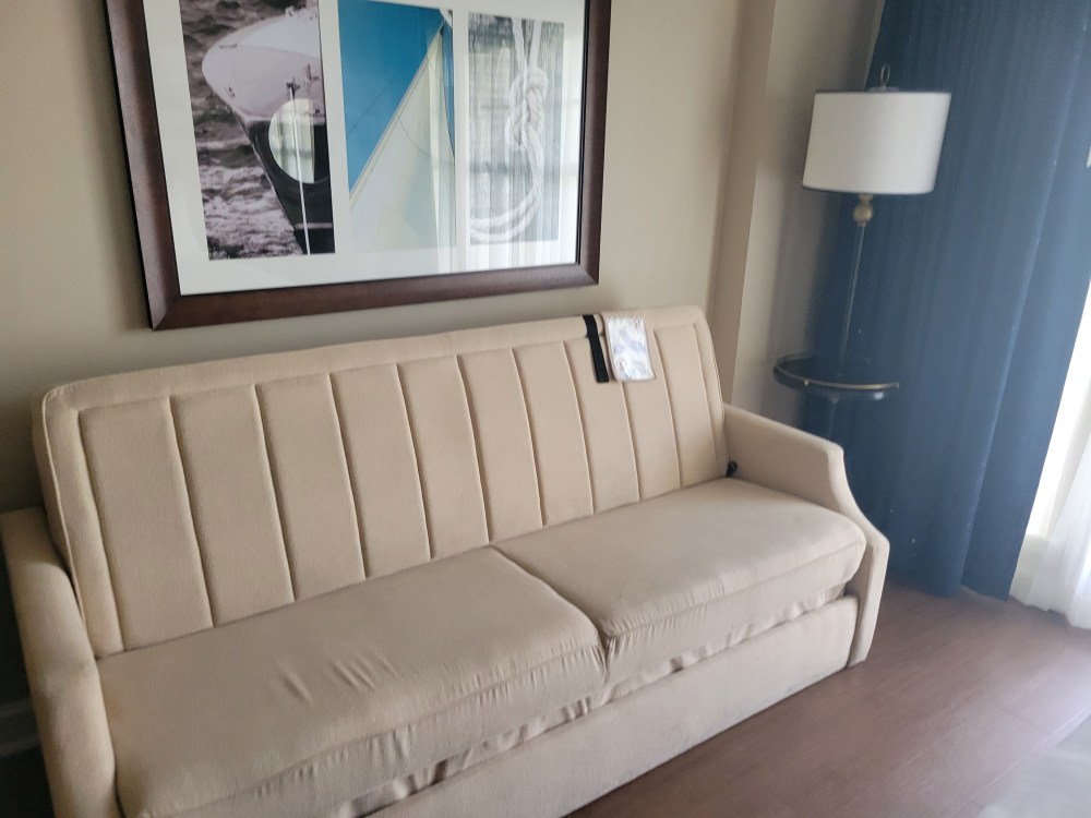 Yacht Club Resort Room couch