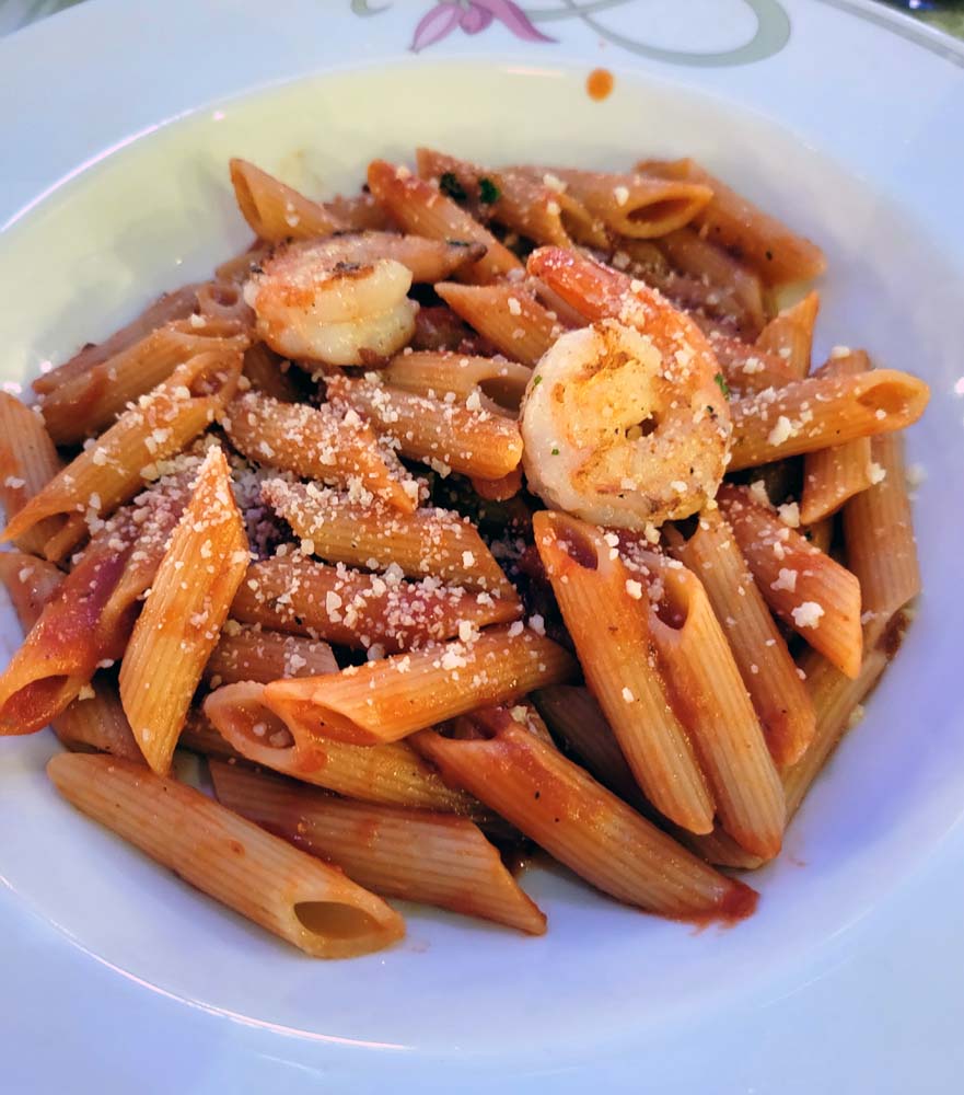 Enchanted Garden Disney fantasy shrimp pasta