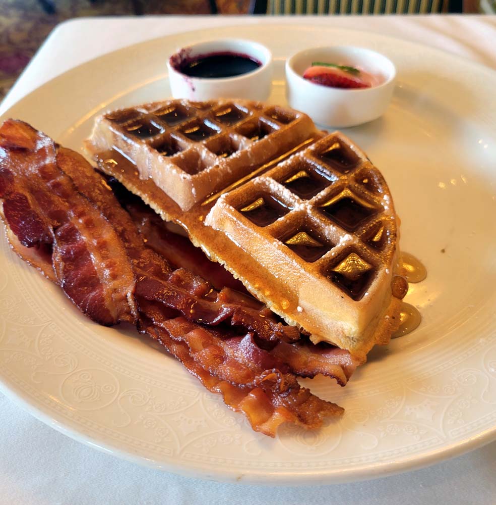 Disney Fantasy Breakfast and waffles