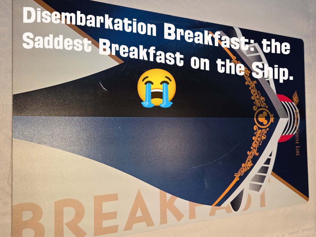 Disembarkation Breakfast: the Saddest Breakfast on Disney Cruise&nbsp;Line